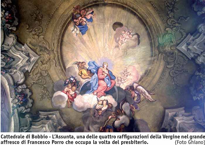 L'assunta in cielo nel presbiterio della cattedrale di Bobbio