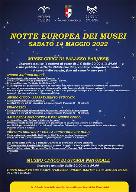 Si accende anche a Piacenza la «Notte europea dei Musei»