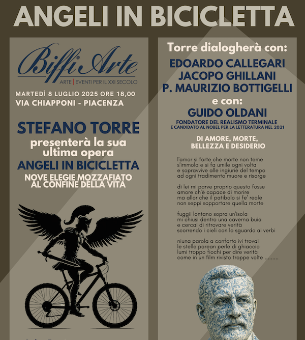 Il poeta Torre l'8 luglio alla Biffi Arte