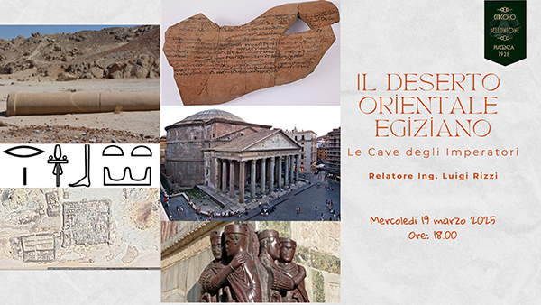 «Il Deserto Orientale Egiziano. Le cave degli imperatori»: evento il 19 marzo