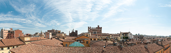 Una foto di repertorio di Piacenza vista dallalto