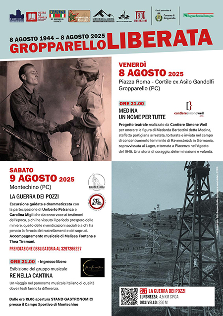 Gropparello Liberata: l'8 e il 9 spettacolo ed escusione guidata