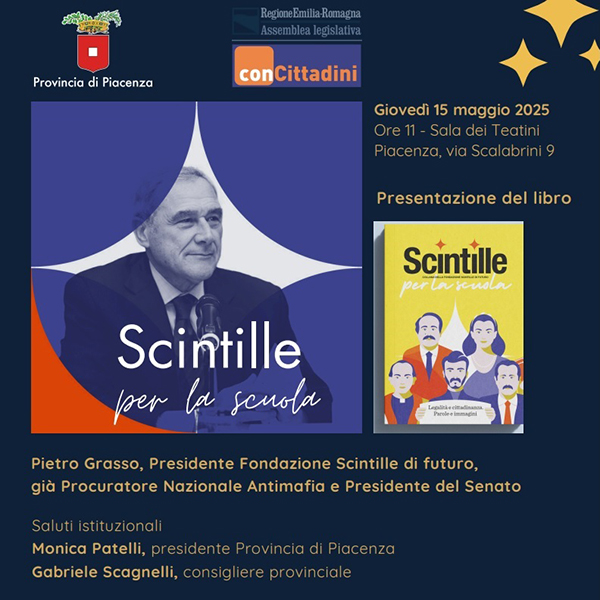 Pietro Grasso protagonista di «conCittadini-Rete Piacenza»  