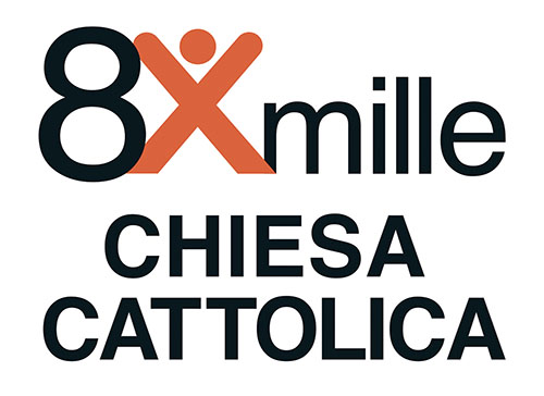 logoChiesaCattolica 8xmille nero arancio