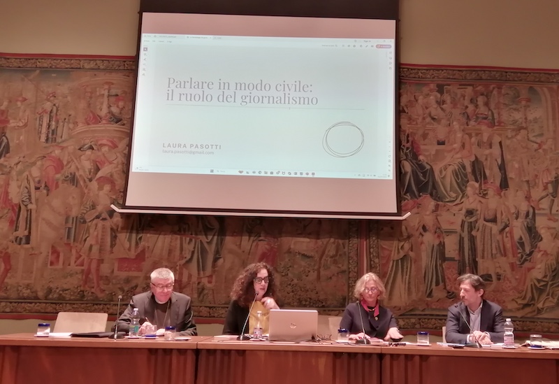 pasotti intervento al convegno giornalisti disarmare la comunicazione Piacenza