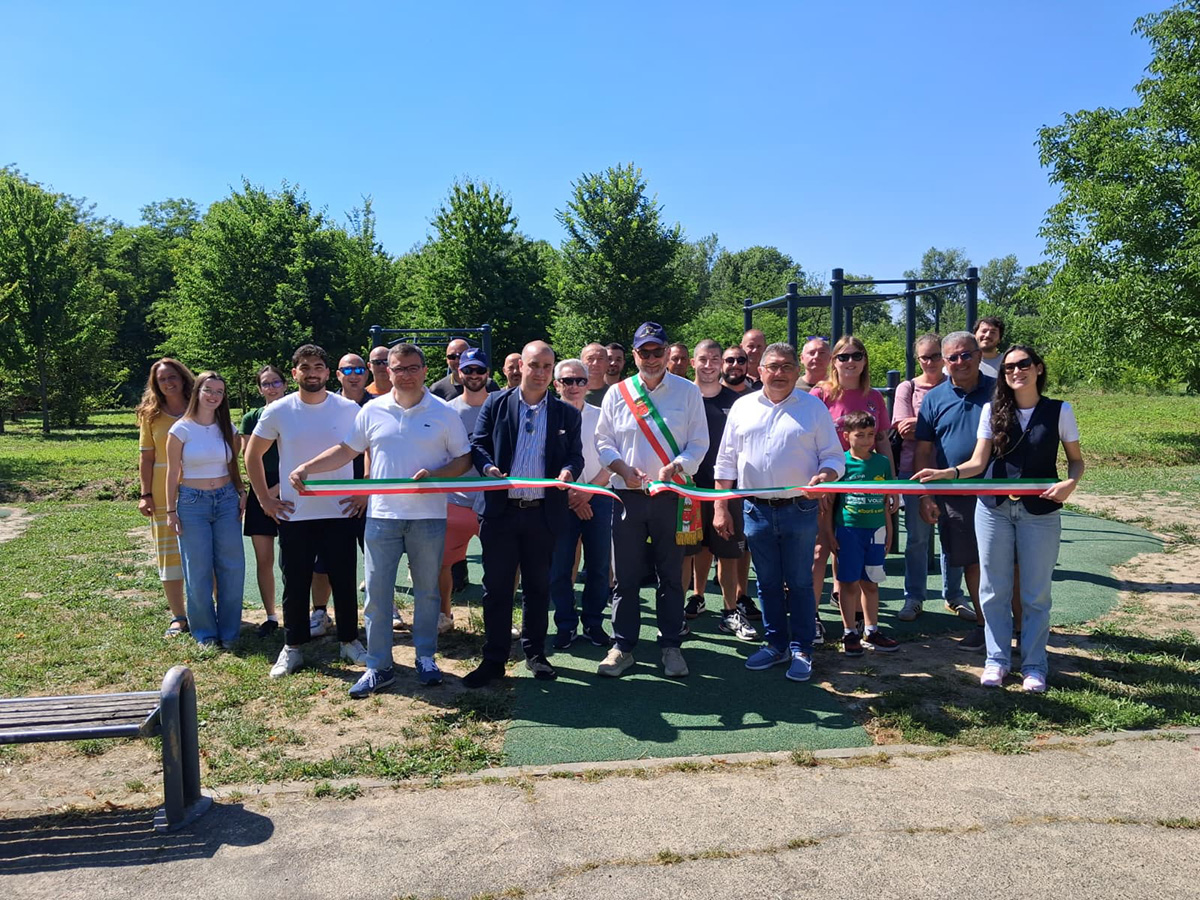 Parco Arda Fiorenzuola. inaugurazionepalestra allapertojpg