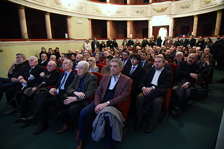 Platea gremita al Duse di Cortemaggiore. f. Del Papa